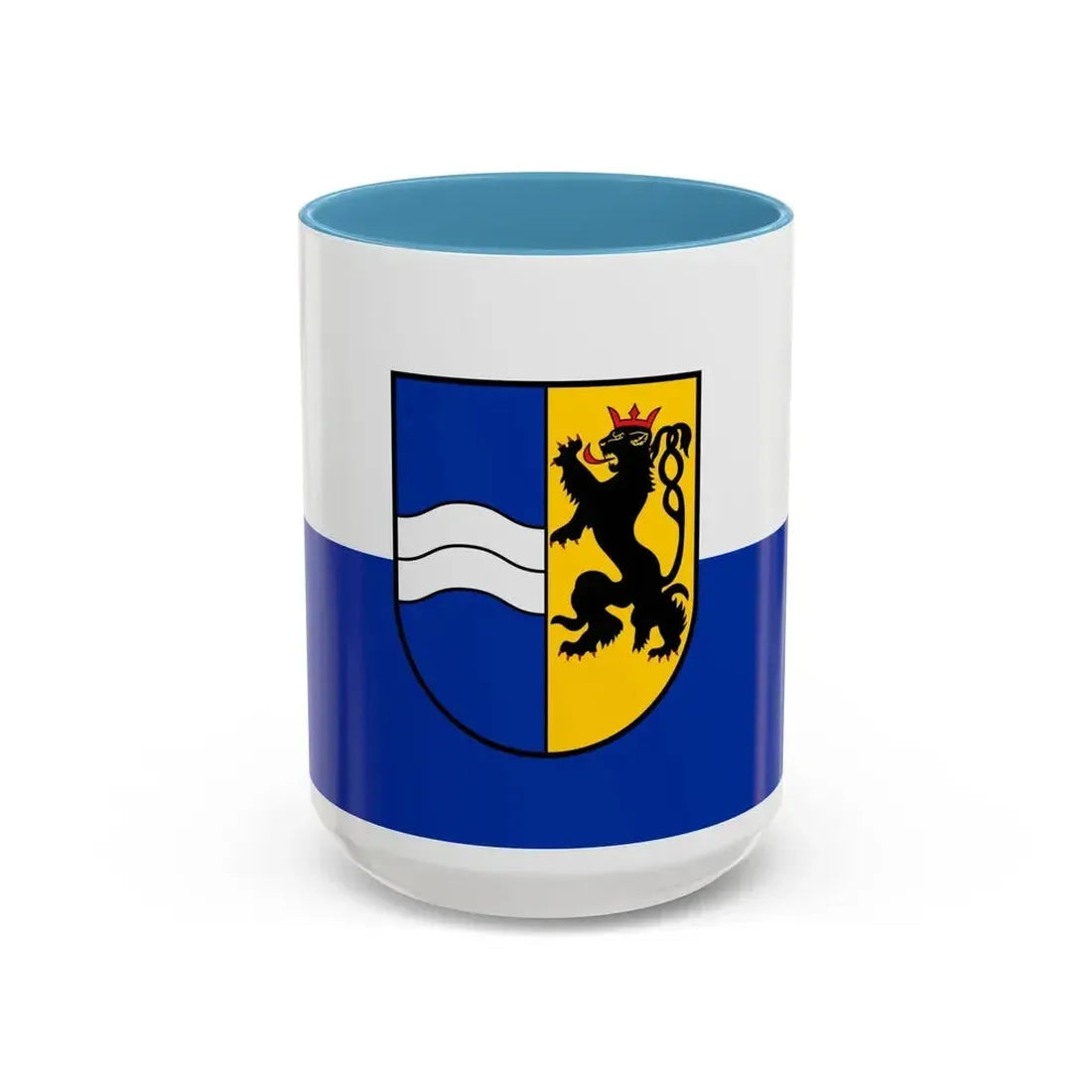 Flag of Rhein Neckar Kreis Germany - Accent Coffee Mug 15oz Light Blue - Go Mug Yourself