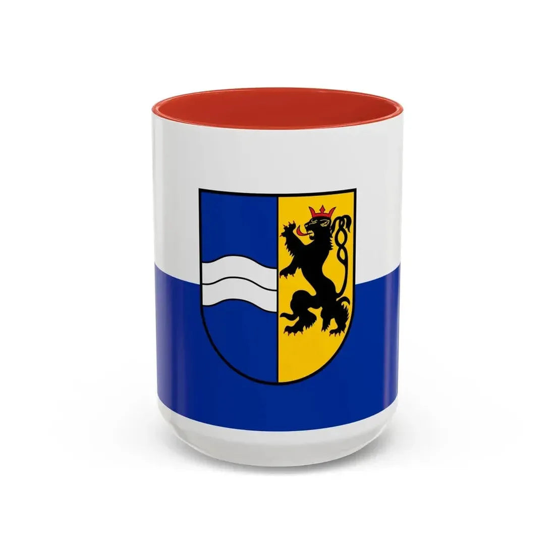 Flag of Rhein Neckar Kreis Germany - Accent Coffee Mug 15oz Red - Go Mug Yourself