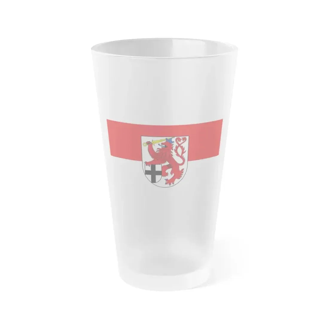Flag of Rhein Sieg Kreis Germany - Frosted Pint Glass 16oz 16oz Frosted - Go Mug Yourself