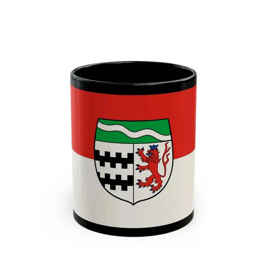 Flag of Rheinisch Bergischer Germany - Black Coffee Mug 11oz - Go Mug Yourself
