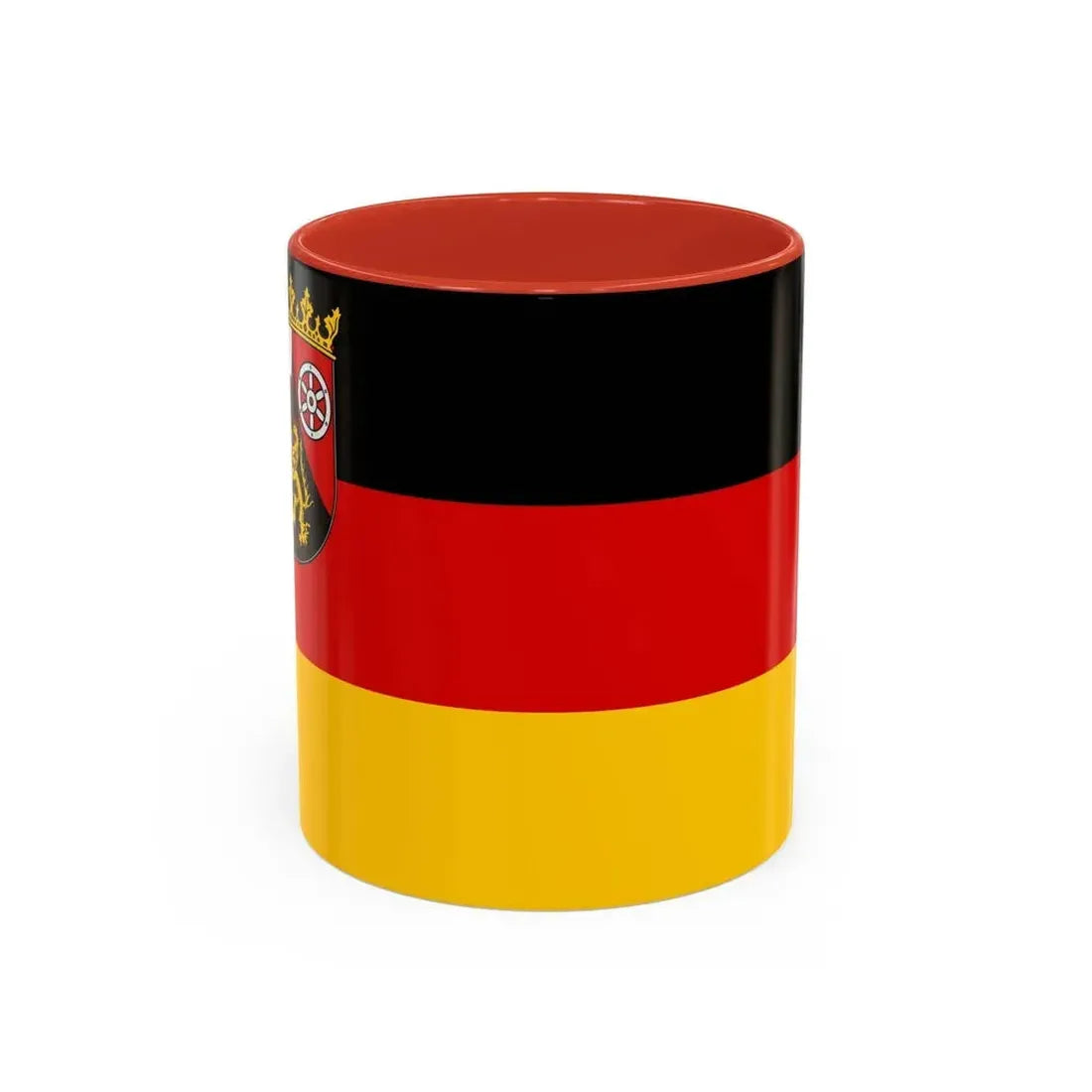 Flag of Rhineland Palatinate Germany - Accent Coffee Mug 11oz Red - Go Mug Yourself