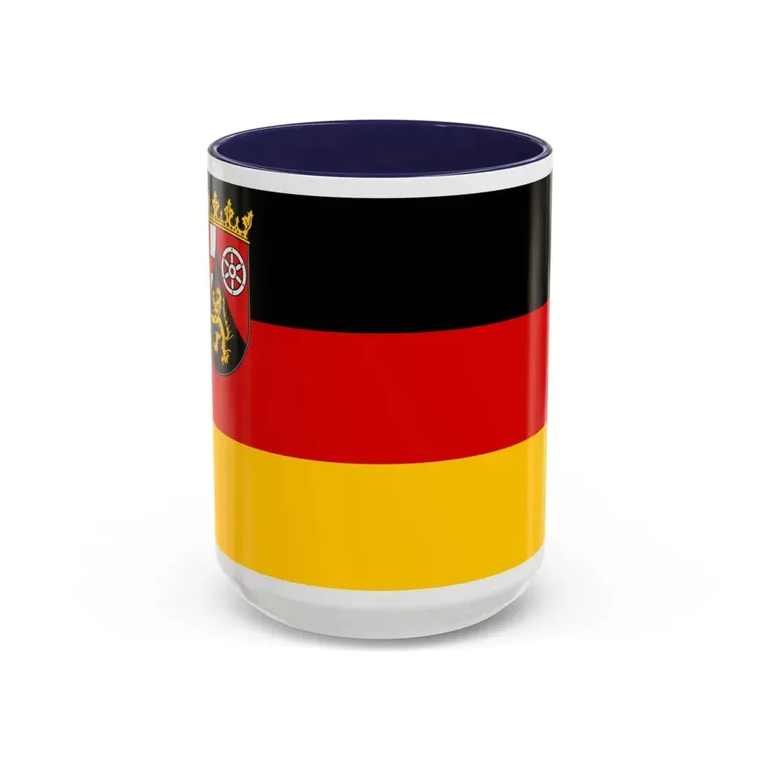 Flag of Rhineland Palatinate Germany - Accent Coffee Mug 15oz Navy - Go Mug Yourself