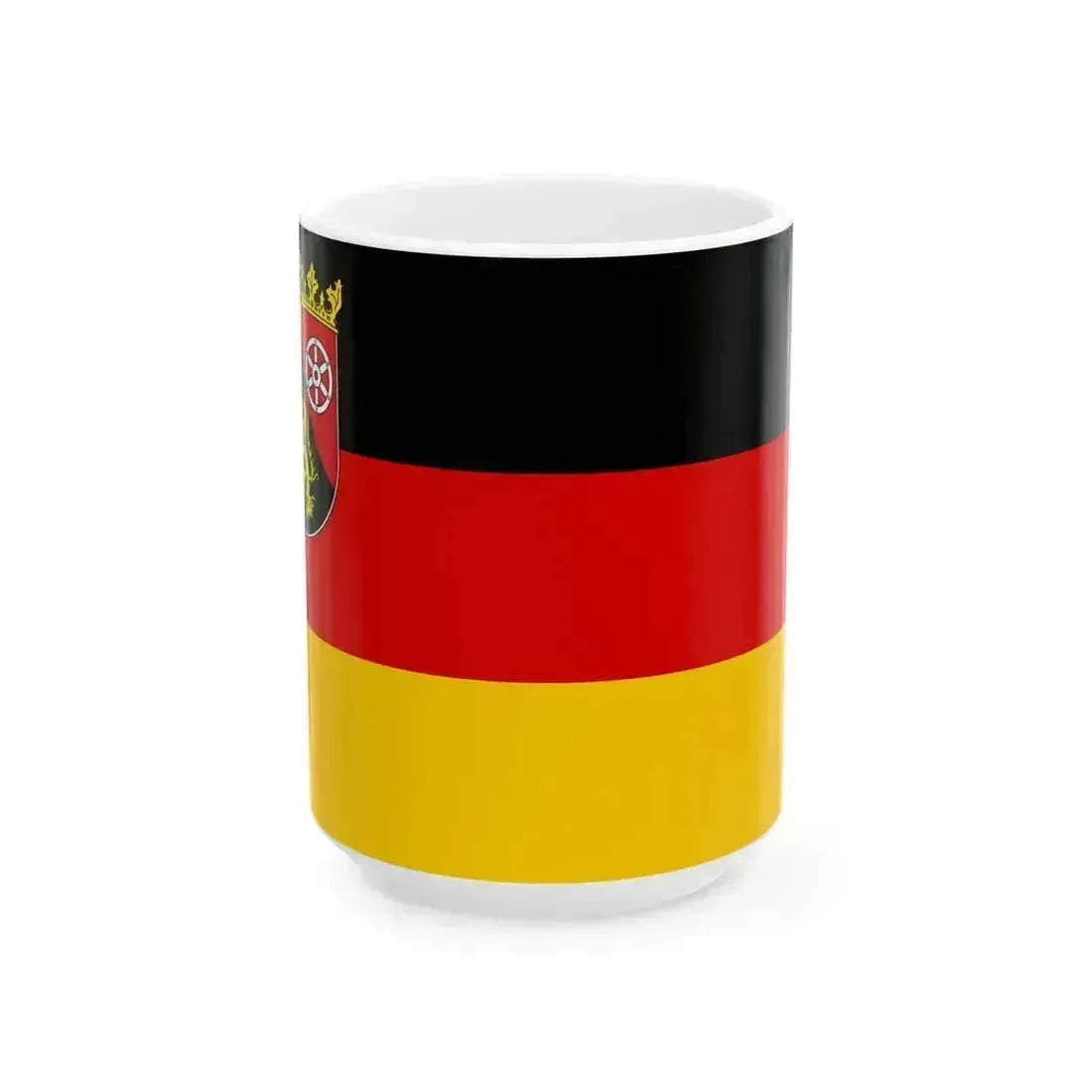 Flag of Rhineland-Palatinate (Germany) White Coffee Mug 15oz - Go Mug Yourself