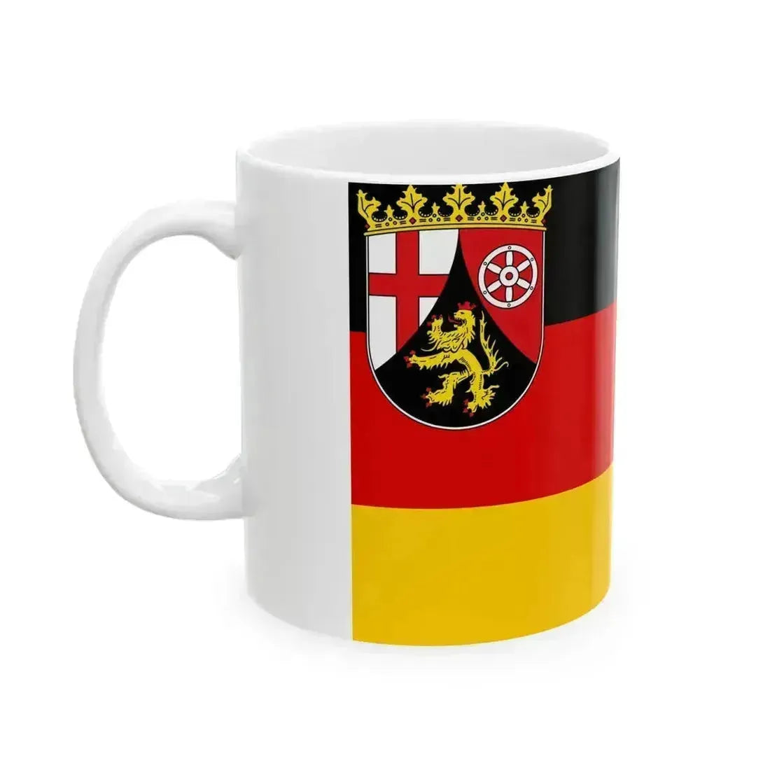 Flag of Rhineland-Palatinate (Germany) White Coffee Mug - Go Mug Yourself