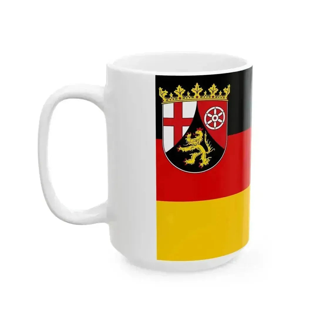 Flag of Rhineland-Palatinate (Germany) White Coffee Mug - Go Mug Yourself