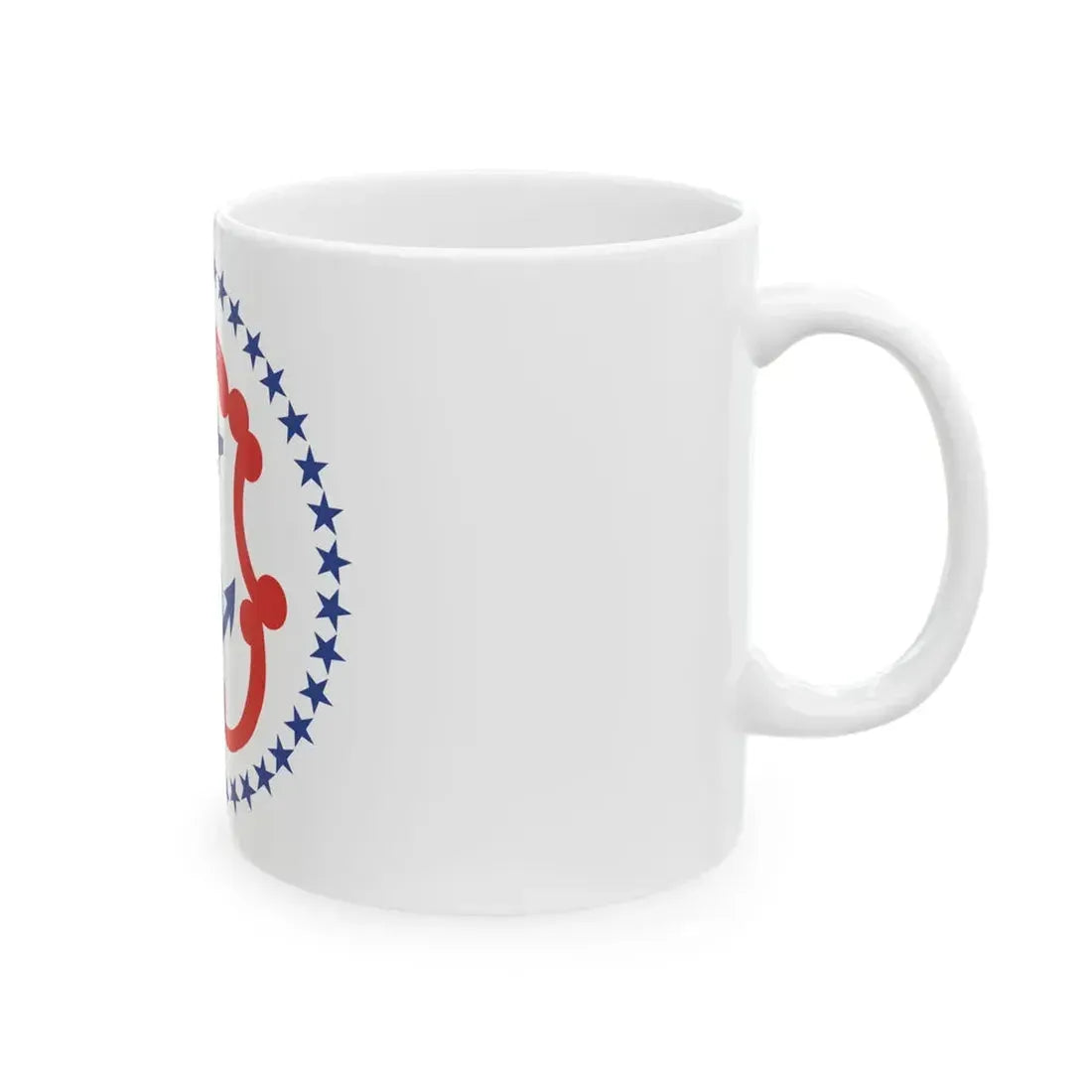 Flag of Rhode Island 1877-1882 (United States) White Coffee Mug - Go Mug Yourself