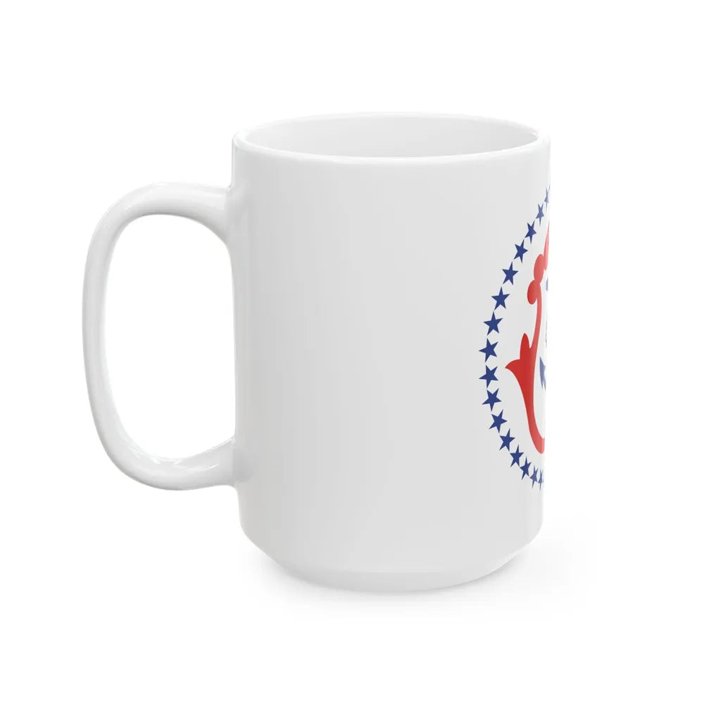 Flag of Rhode Island 1877-1882 (United States) White Coffee Mug - Go Mug Yourself