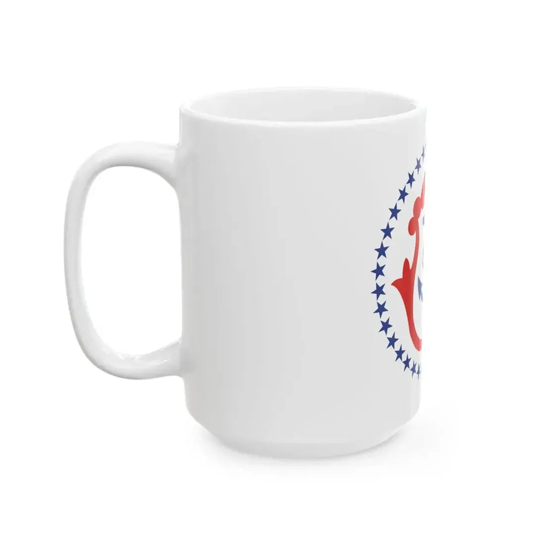 Flag of Rhode Island 1877-1882 (United States) White Coffee Mug - Go Mug Yourself