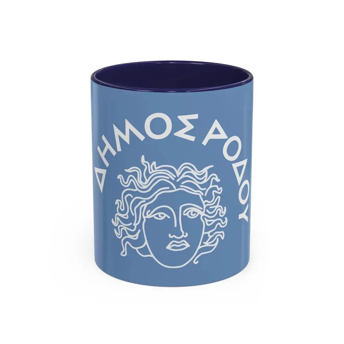 Flag of Rhodes Island Greece - Accent Coffee Mug 11oz Navy - Go Mug Yourself