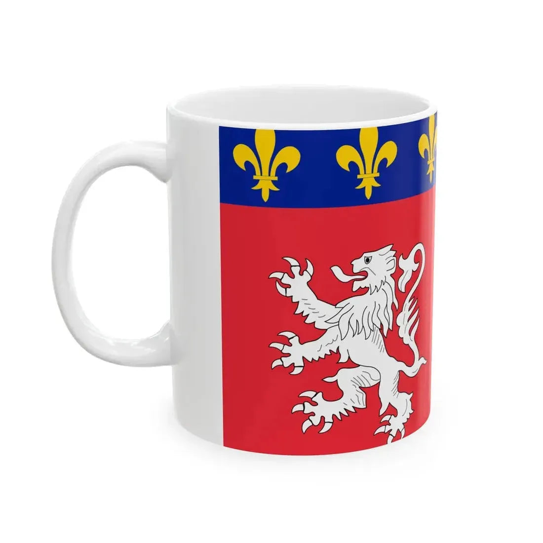 Flag of Rhone (France) White Coffee Mug - Go Mug Yourself