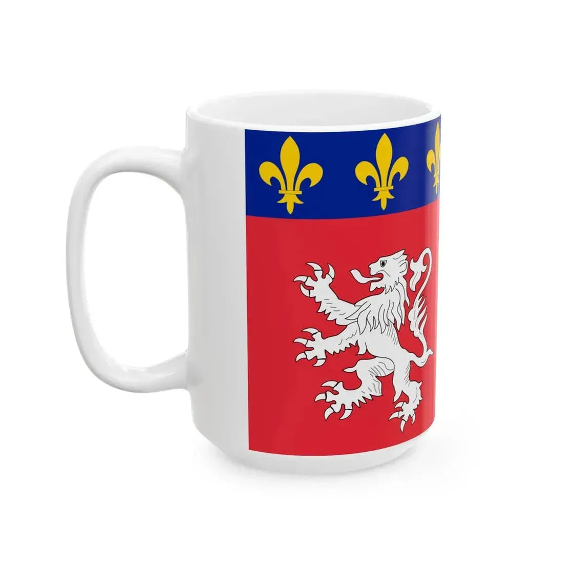 Flag of Rhone (France) White Coffee Mug - Go Mug Yourself