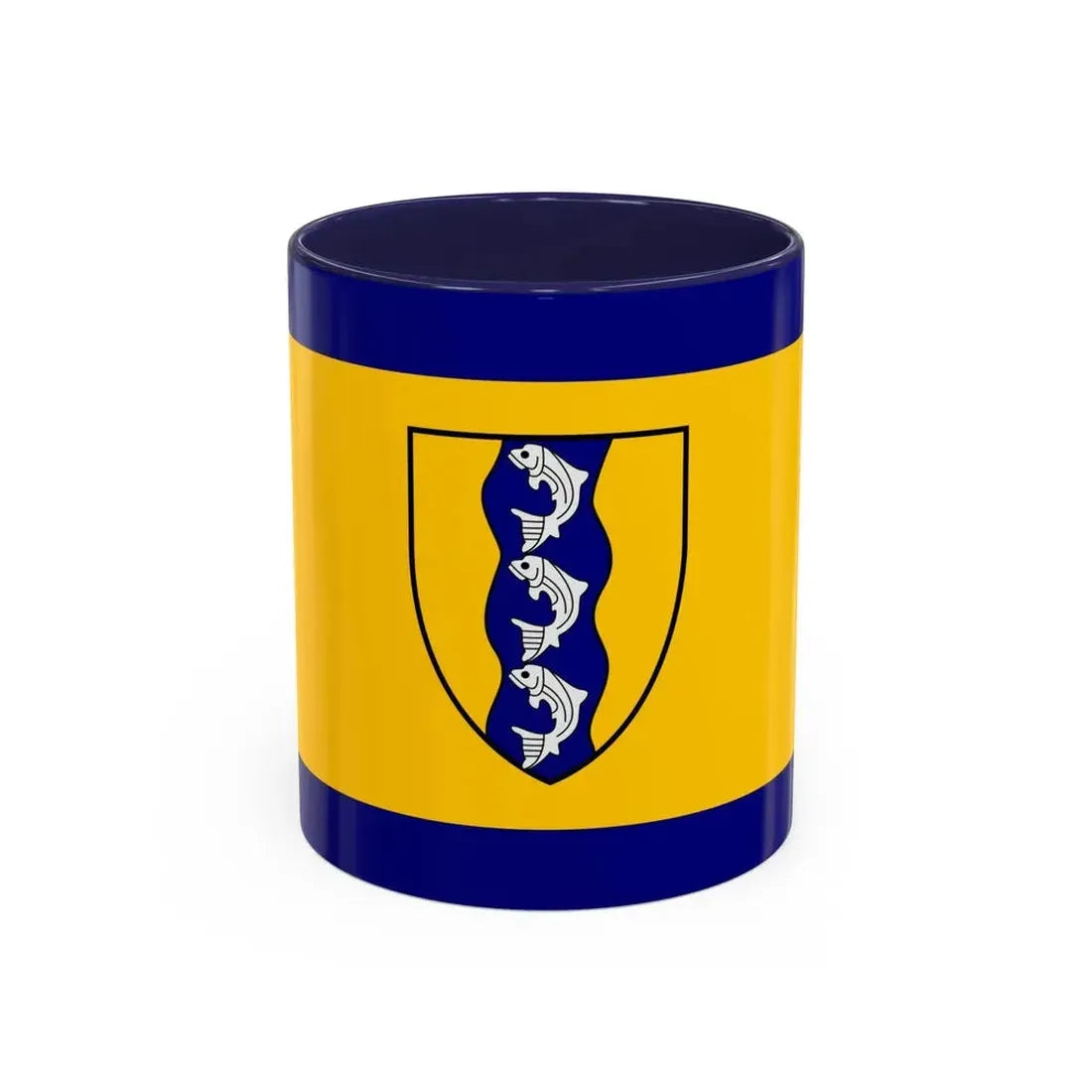 Flag of Richmond British Columbia Canada - Accent Coffee Mug 11oz Navy - Go Mug Yourself