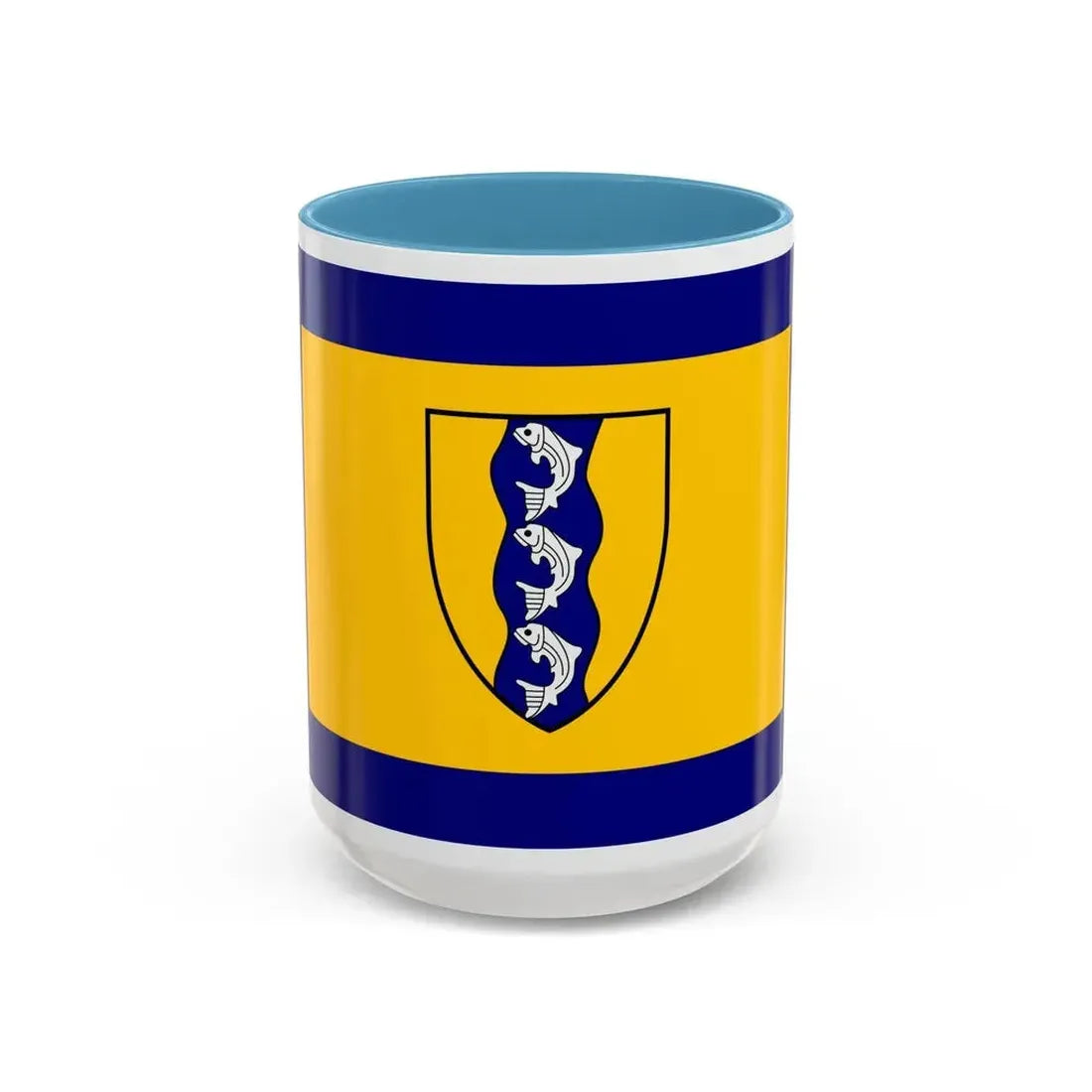 Flag of Richmond British Columbia Canada - Accent Coffee Mug 15oz Light Blue - Go Mug Yourself