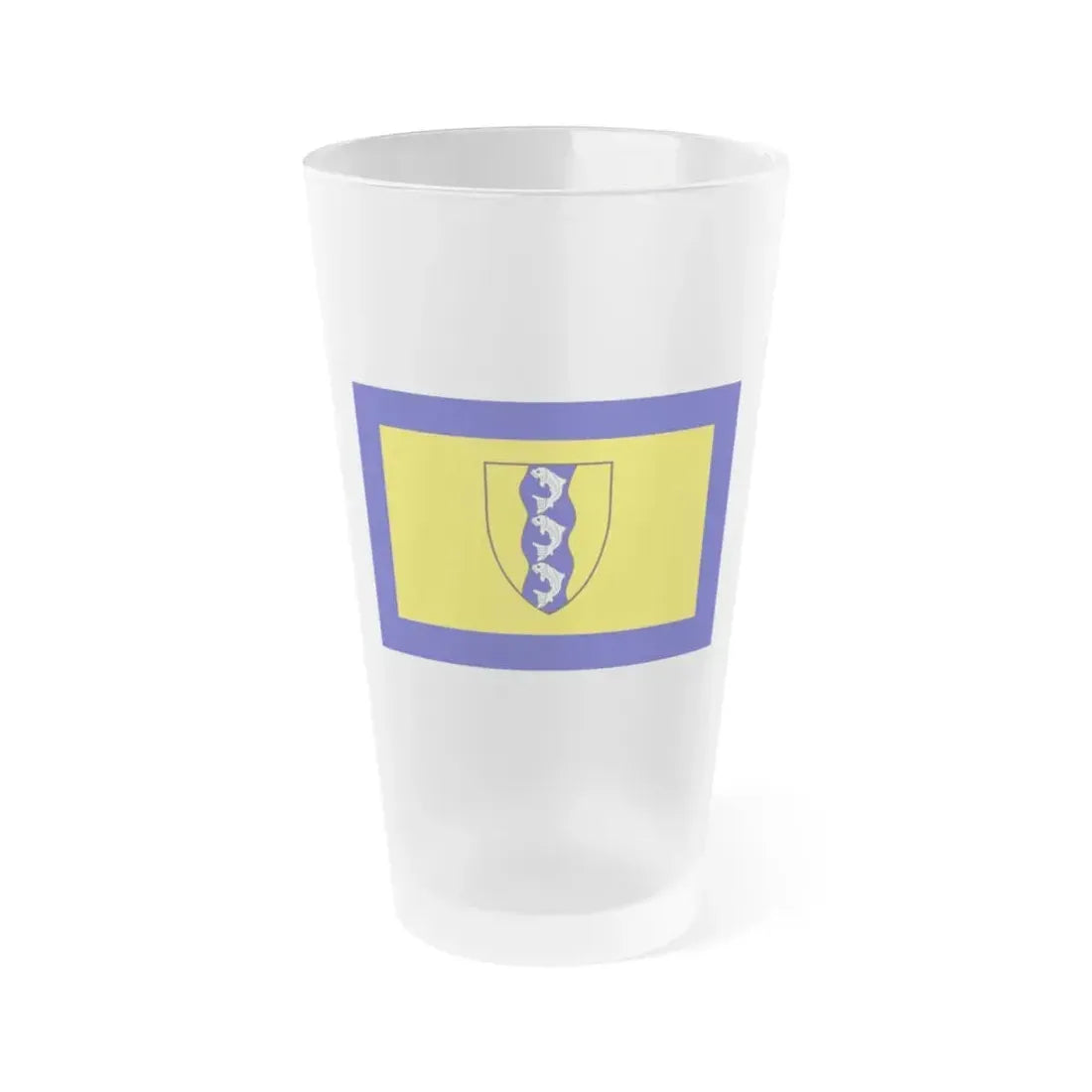 Flag of Richmond British Columbia Canada - Frosted Pint Glass 16oz 16oz Frosted - Go Mug Yourself