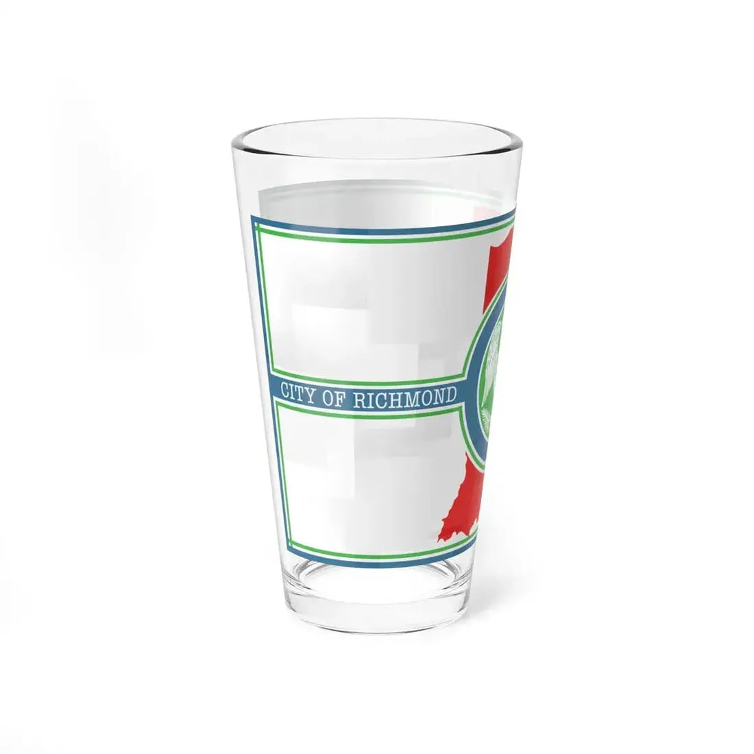 Flag of Richmond, Indiana - Pint Glass 16oz - Go Mug Yourself
