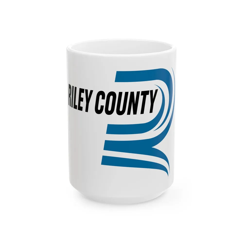 Flag of Riley County Kansas (United States) White Coffee Mug 15oz - Go Mug Yourself