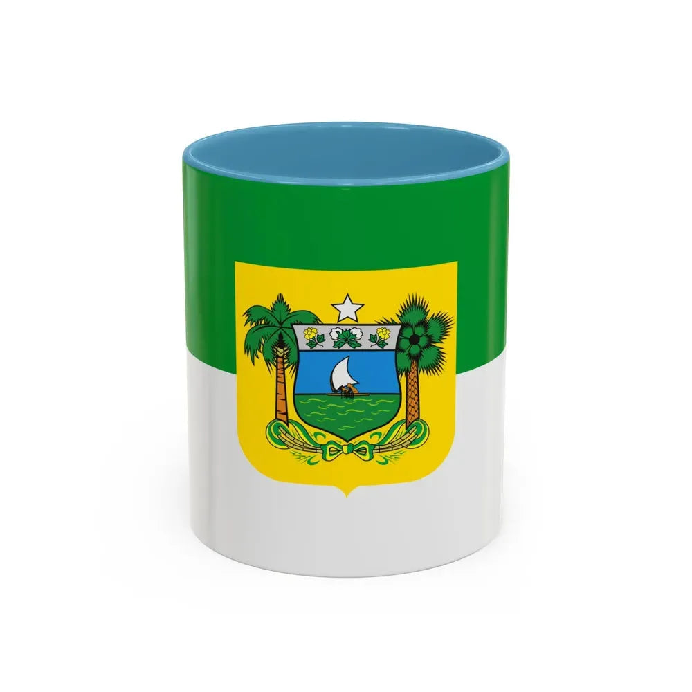 Flag of Rio Grande do Norte Brazil - Accent Coffee Mug 11oz Light Blue - Go Mug Yourself