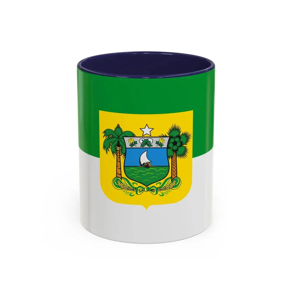 Flag of Rio Grande do Norte Brazil - Accent Coffee Mug 11oz Navy - Go Mug Yourself