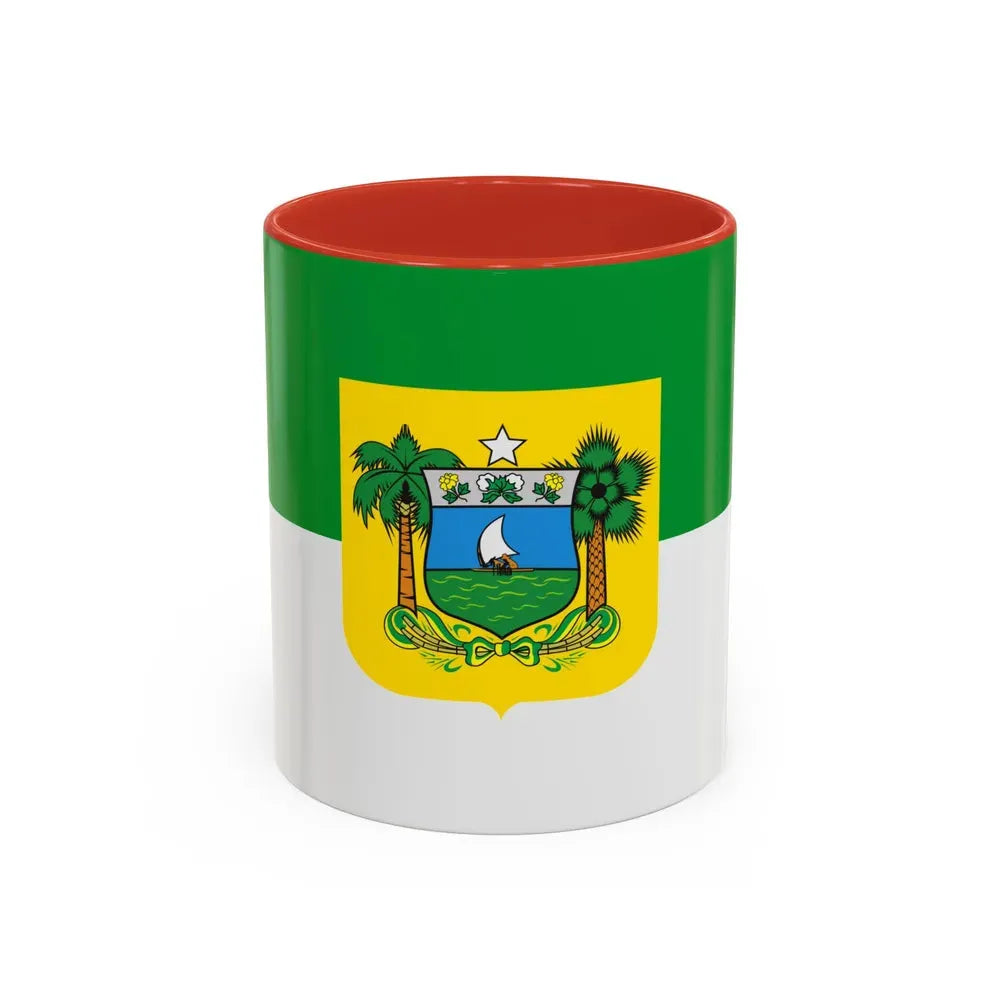 Flag of Rio Grande do Norte Brazil - Accent Coffee Mug 11oz Red - Go Mug Yourself