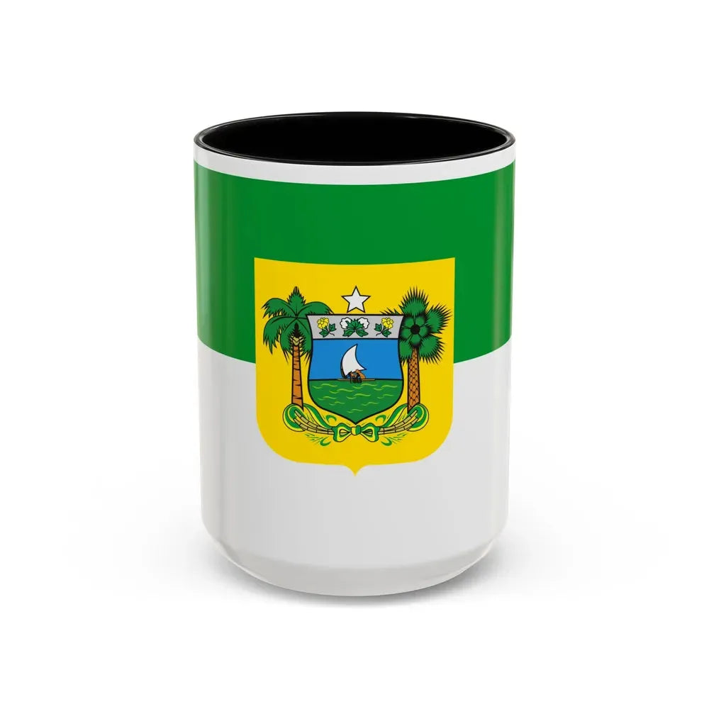 Flag of Rio Grande do Norte Brazil - Accent Coffee Mug 15oz Black - Go Mug Yourself