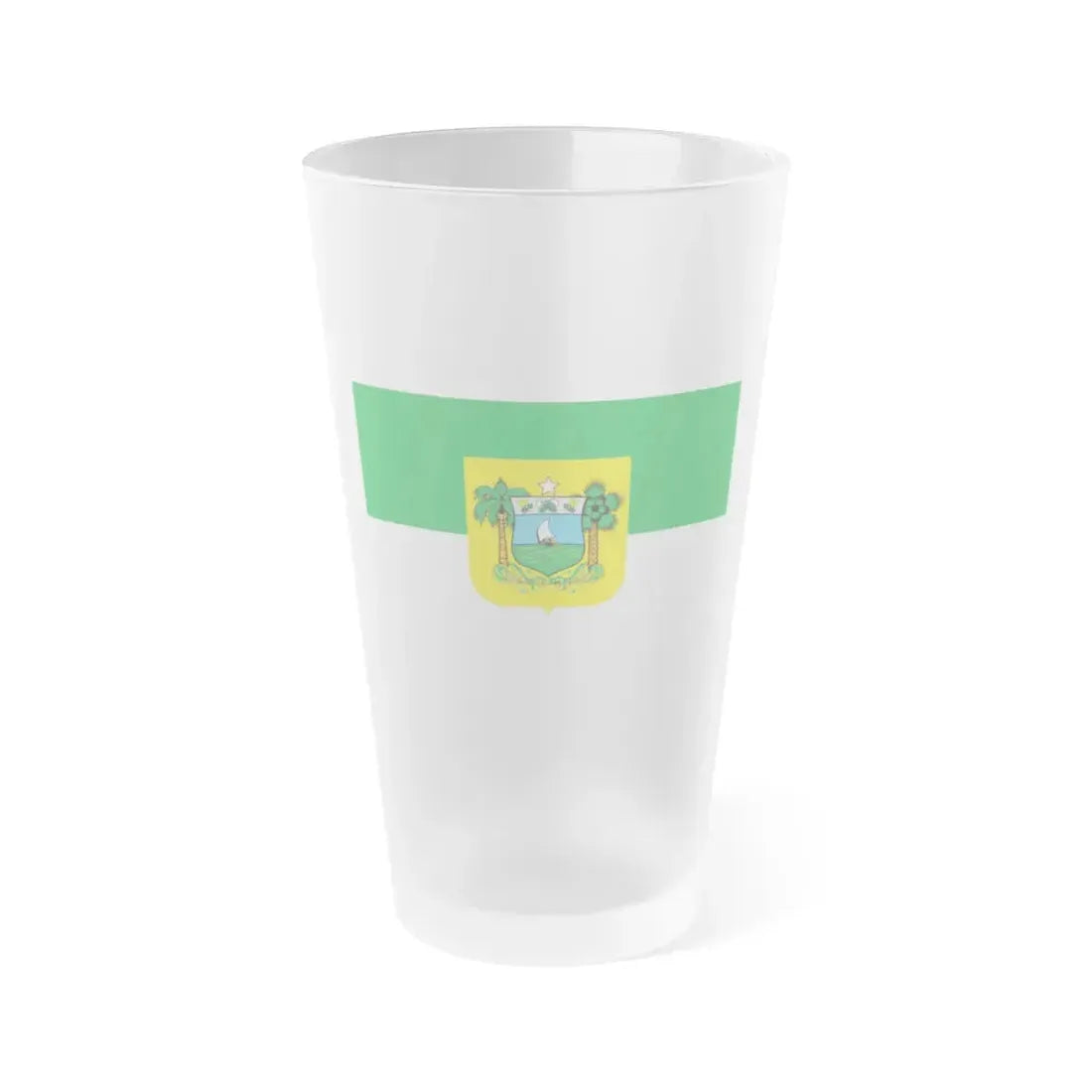 Flag of Rio Grande do Norte Brazil - Frosted Pint Glass 16oz 16oz Frosted - Go Mug Yourself