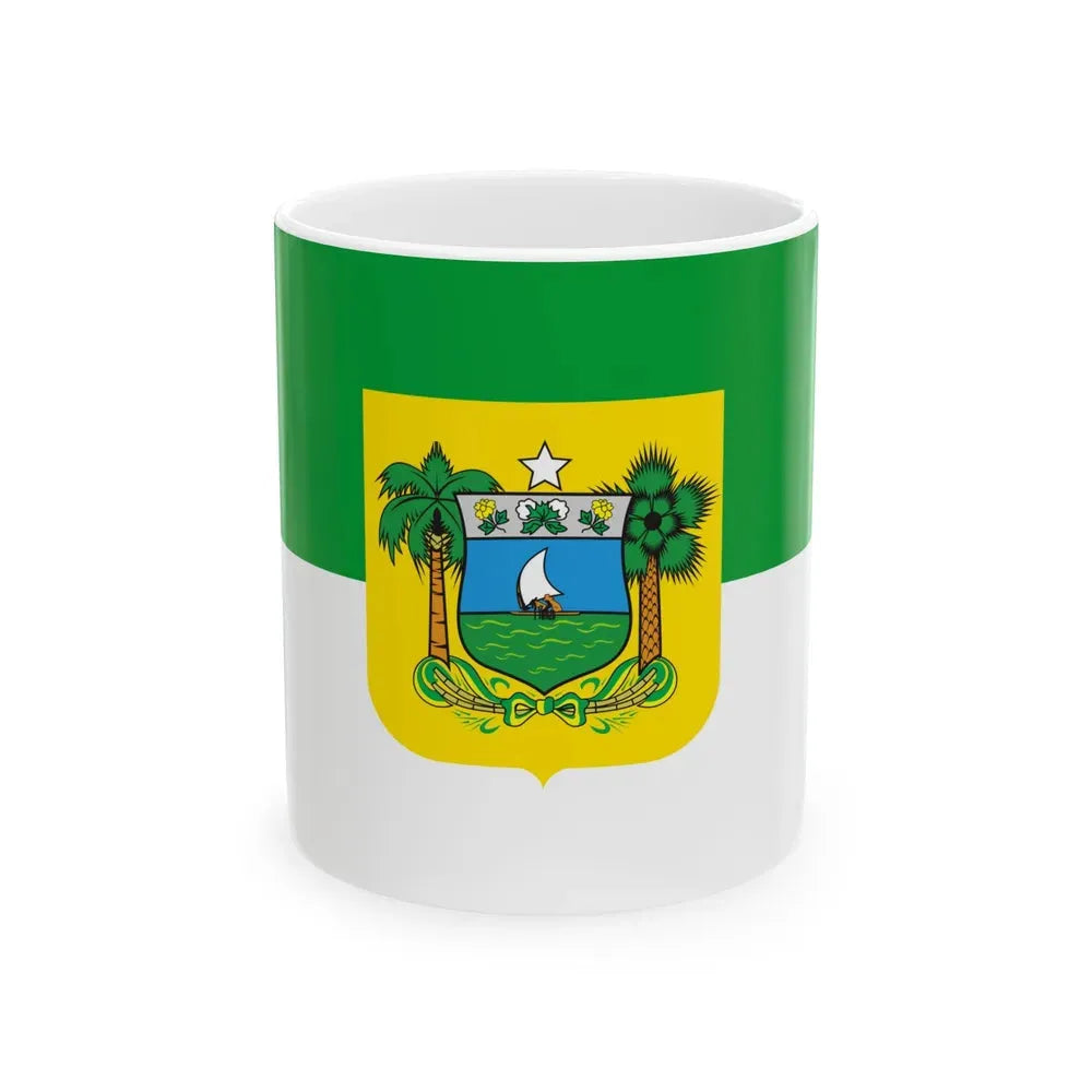 Flag of Rio Grande do Norte Brazil - White Coffee Mug 11oz - Go Mug Yourself