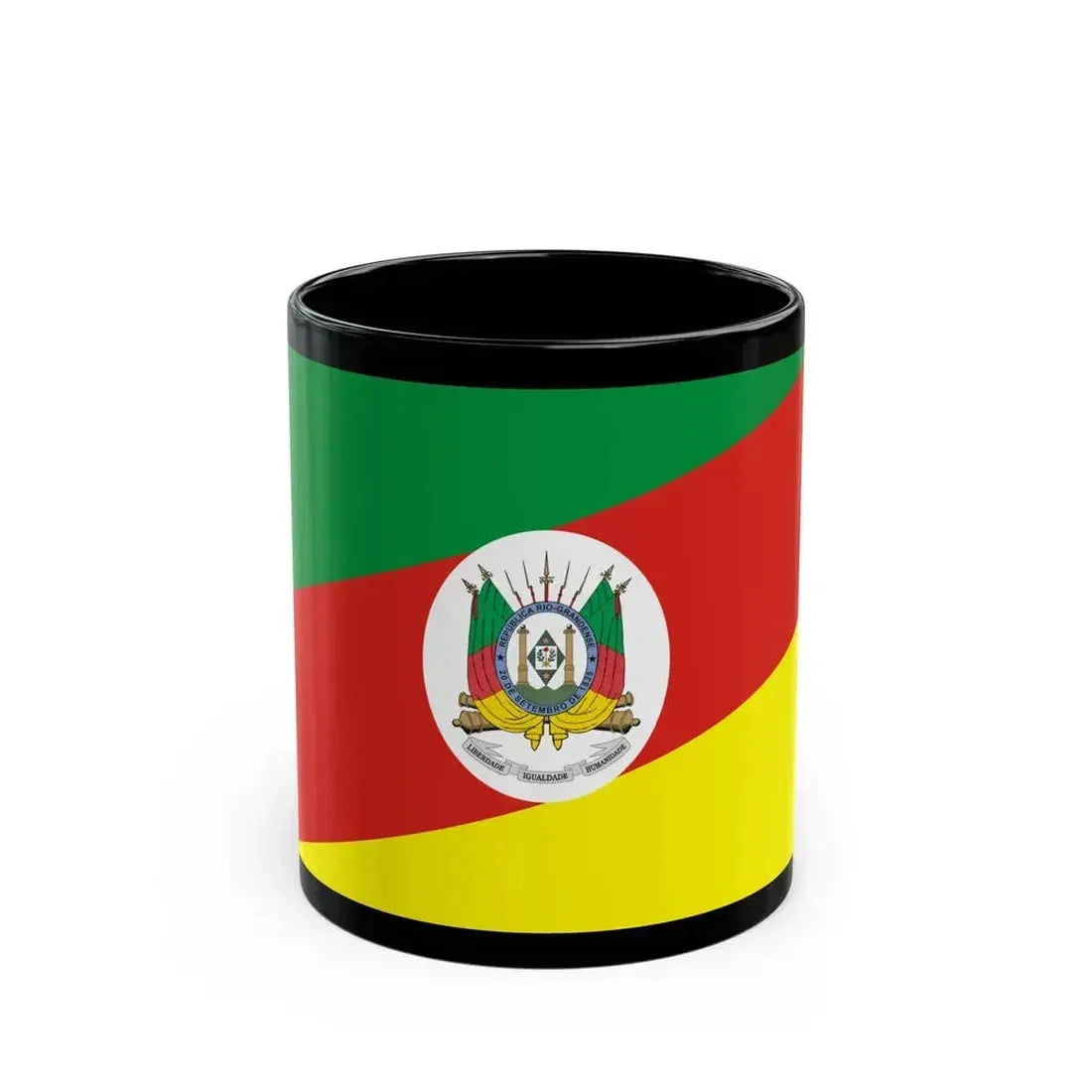 Flag of Rio Grande do Sul Brazil - Black Coffee Mug 11oz - Go Mug Yourself