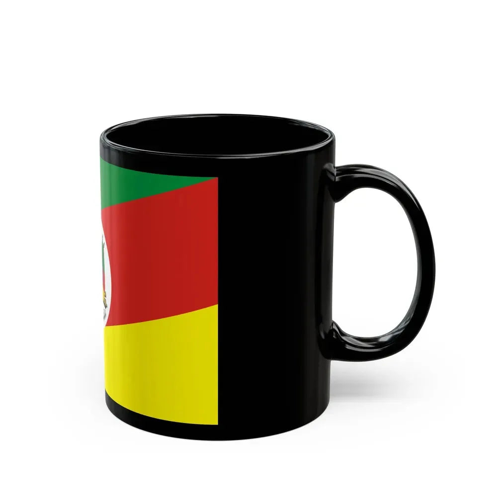 Flag of Rio Grande do Sul Brazil - Black Coffee Mug - Go Mug Yourself
