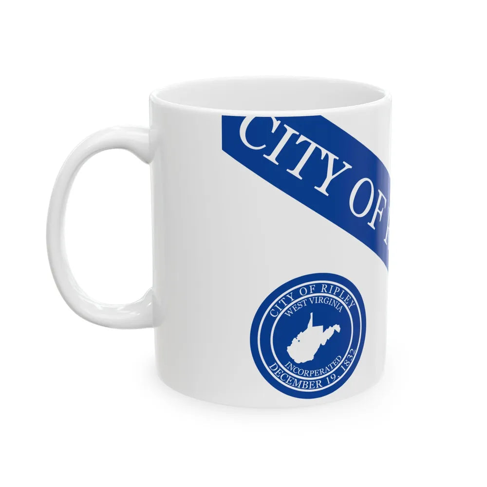 Flag of Ripley West Virginia Until 2013 (United States) White Coffee Mug - Go Mug Yourself