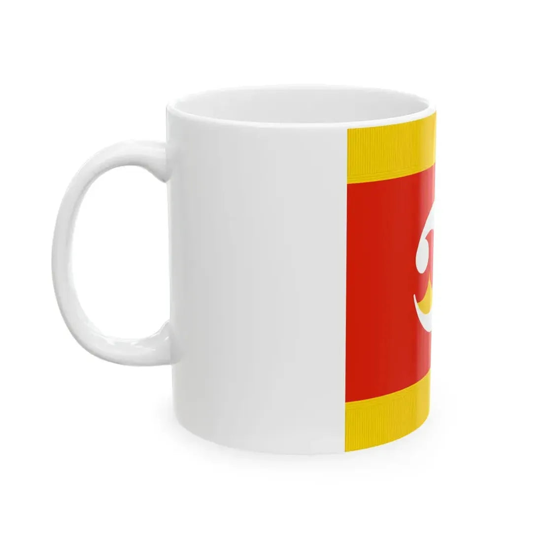 Flag of Rishiri Hokkaido fringed (Japan) White Coffee Mug - Go Mug Yourself