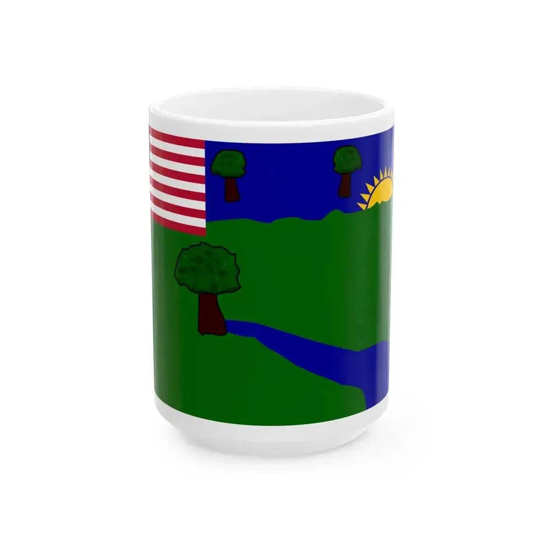 Flag of River Gee County (Liberia) White Coffee Mug 15oz - Go Mug Yourself