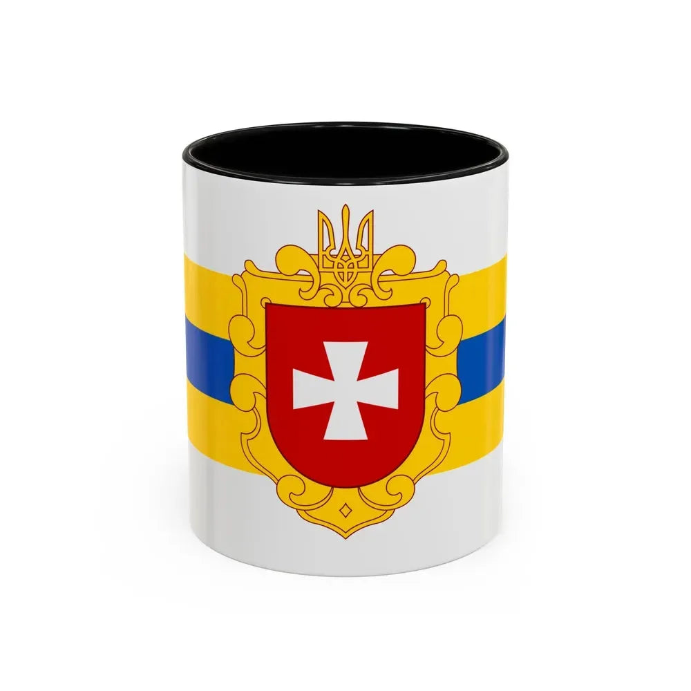Flag of Rivne Oblast Ukraine - Accent Coffee Mug 11oz Black - Go Mug Yourself