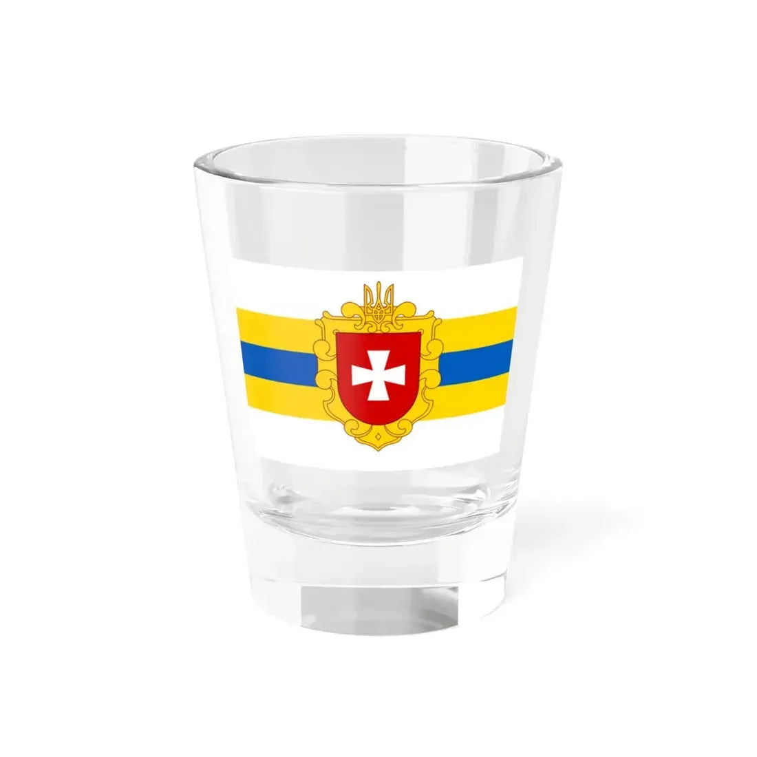 Flag of Rivne Oblast Ukraine - Shot Glass 1.5oz 1.5oz - Go Mug Yourself