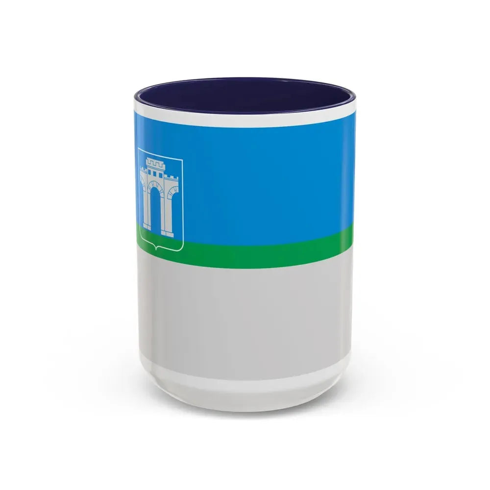 Flag of Rivne Ukraine - Accent Coffee Mug 15oz Navy - Go Mug Yourself