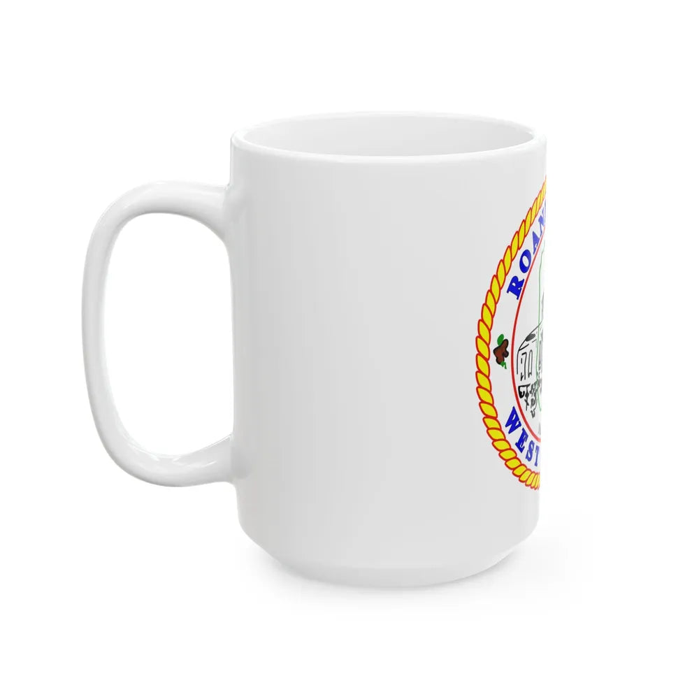Flag of Roane County West Virginia (United States) White Coffee Mug - Go Mug Yourself