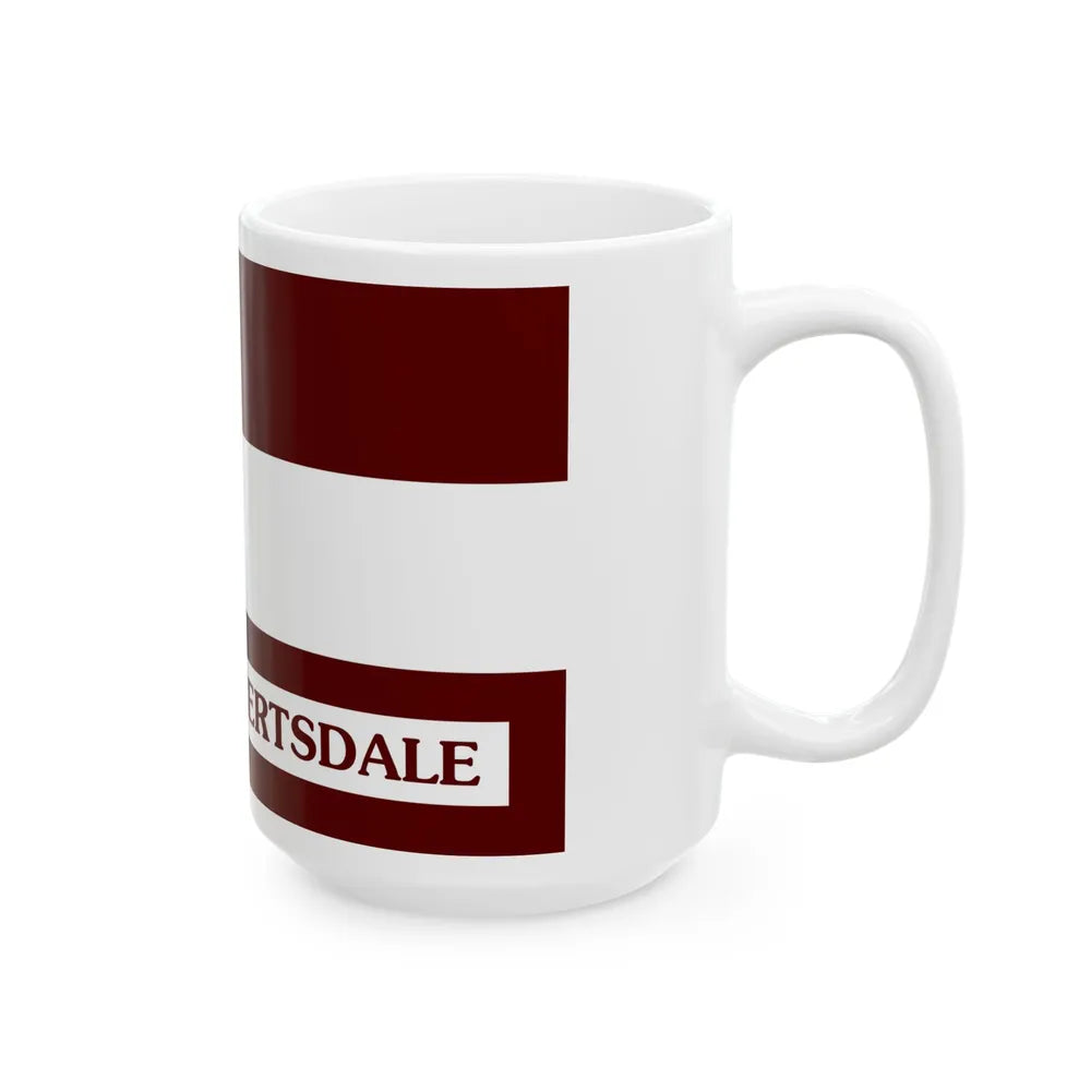 Flag of Robertsdale Alabama (United States) White Coffee Mug - Go Mug Yourself