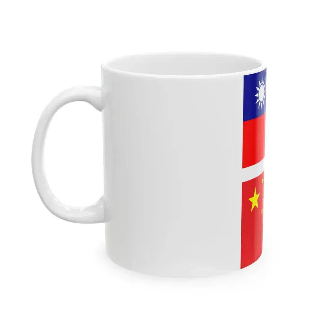 Flag of ROC and PRC 2 (China) White Coffee Mug - Go Mug Yourself