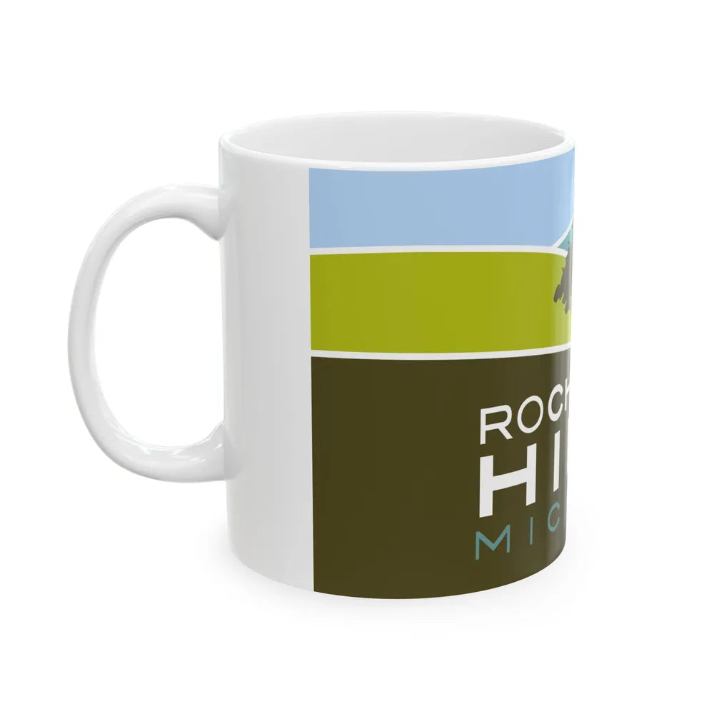 Flag of Rochester Hills Michigan (United States) White Coffee Mug - Go Mug Yourself
