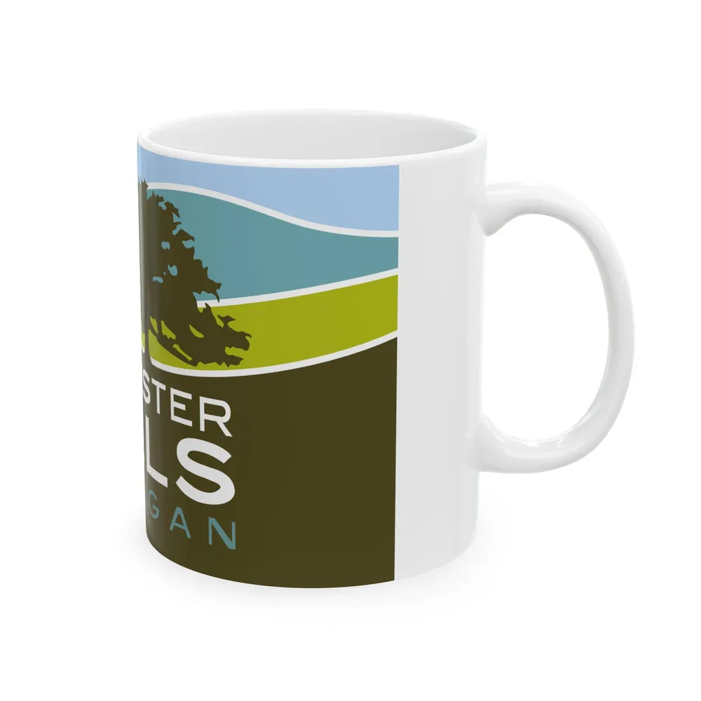 Flag of Rochester Hills Michigan (United States) White Coffee Mug - Go Mug Yourself