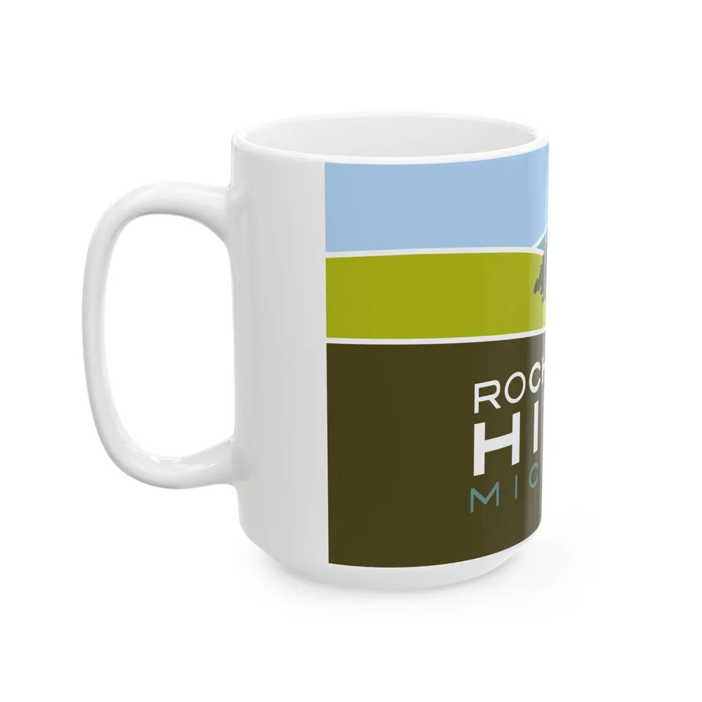 Flag of Rochester Hills Michigan (United States) White Coffee Mug - Go Mug Yourself