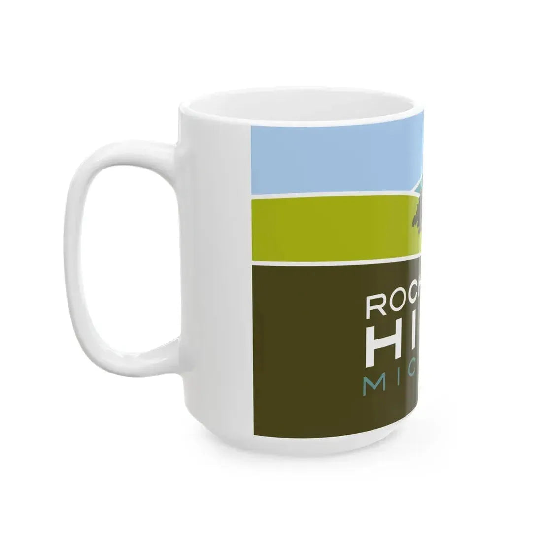 Flag of Rochester Hills Michigan (United States) White Coffee Mug - Go Mug Yourself