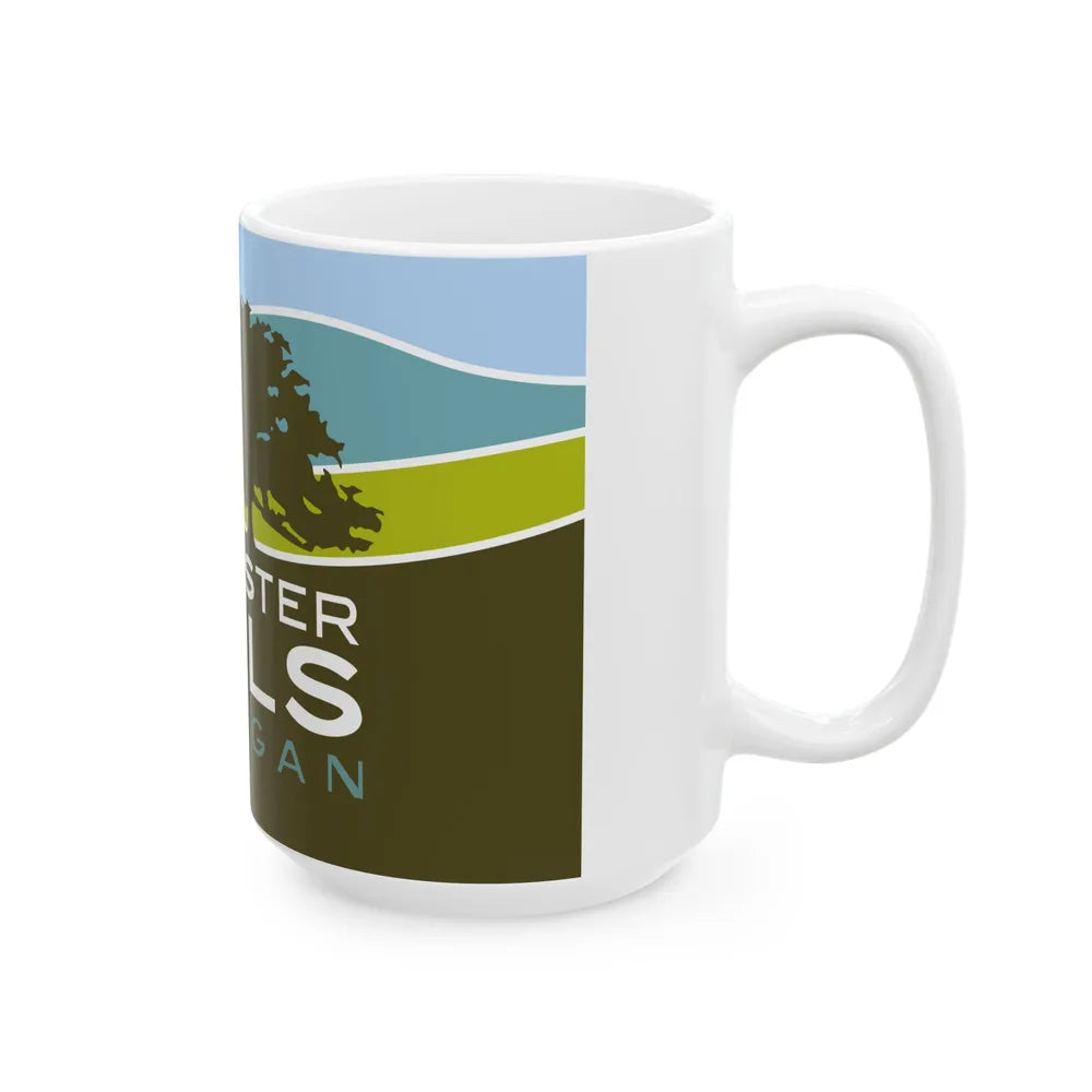Flag of Rochester Hills Michigan (United States) White Coffee Mug - Go Mug Yourself