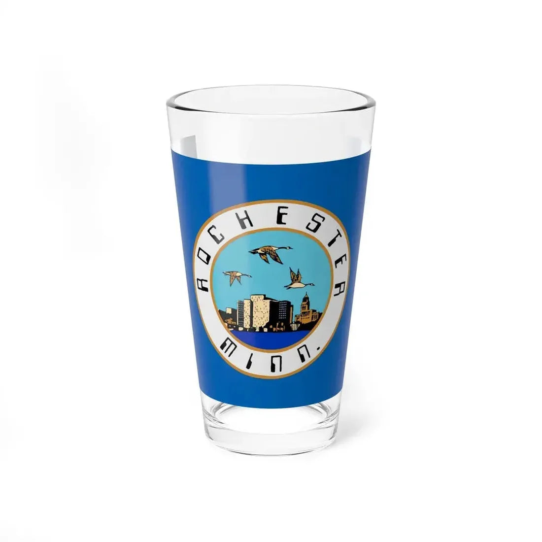 Flag of Rochester, Minnesota - Pint Glass 16oz 16oz - Go Mug Yourself