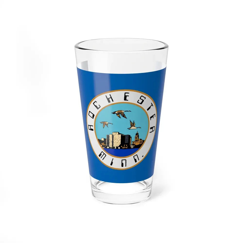 Flag of Rochester, Minnesota - Pint Glass 16oz 16oz - Go Mug Yourself