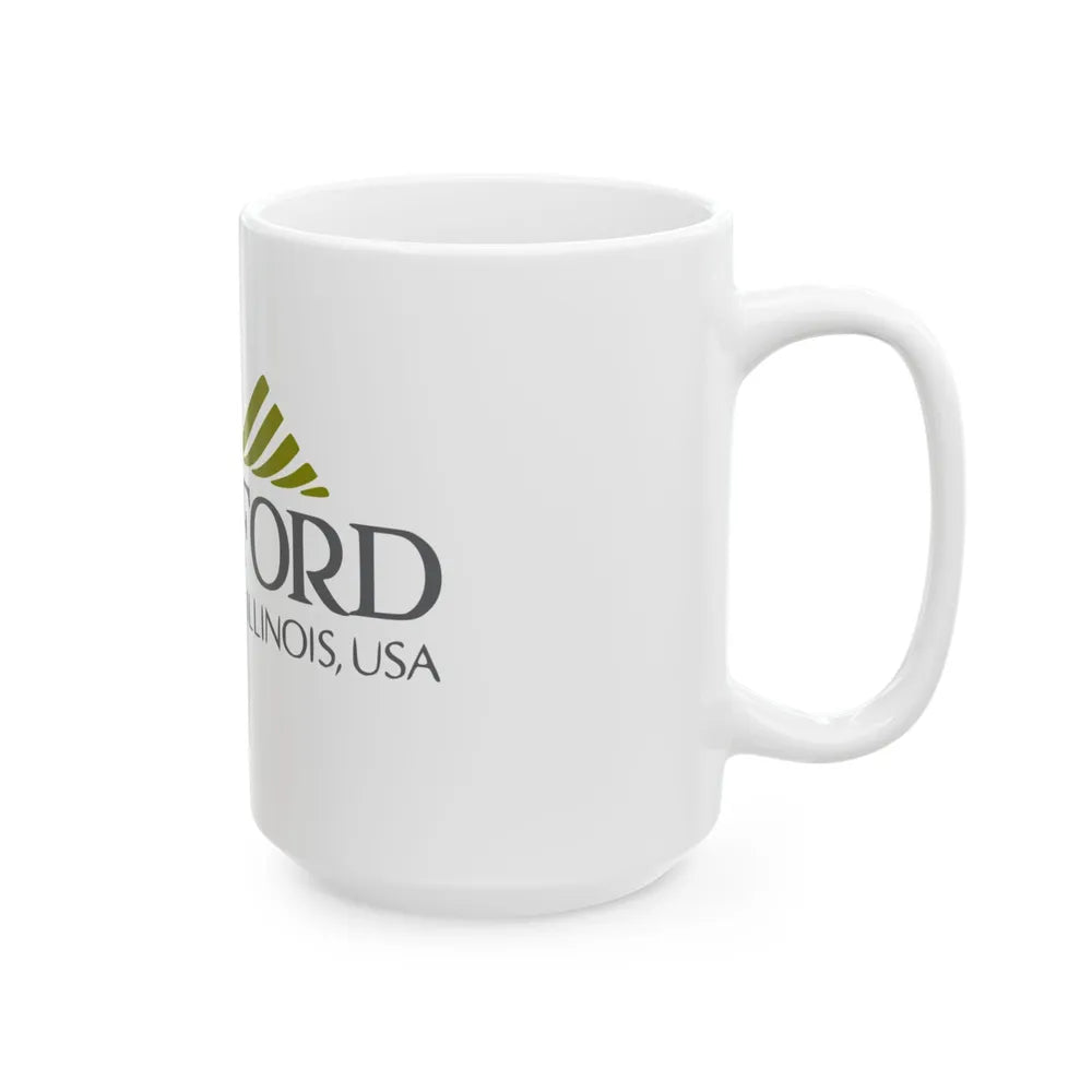 Flag of Rockford Illinois (United States) White Coffee Mug - Go Mug Yourself