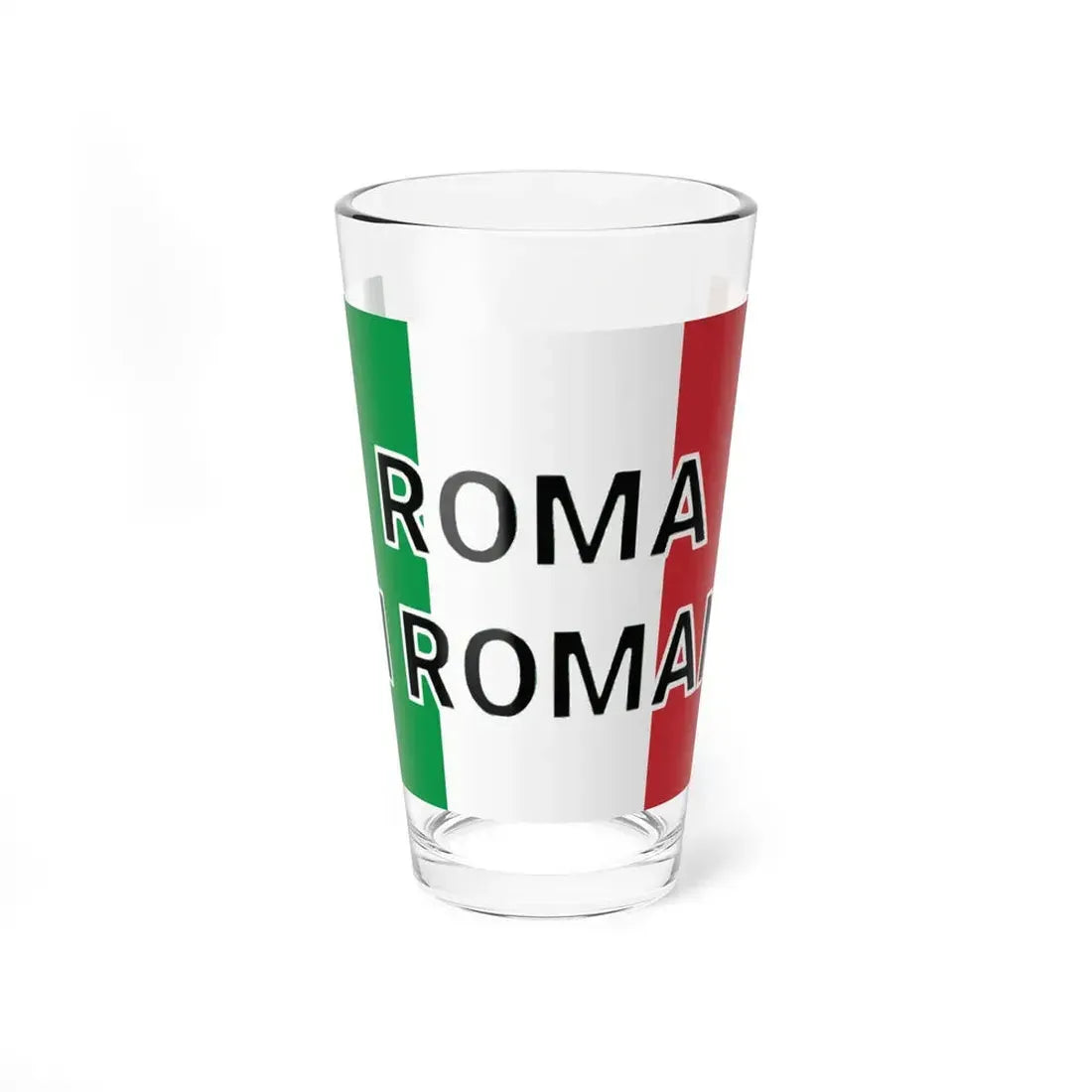 Flag of Roma Ai Romani (Italy) Pint Glass 16oz 16oz - Go Mug Yourself