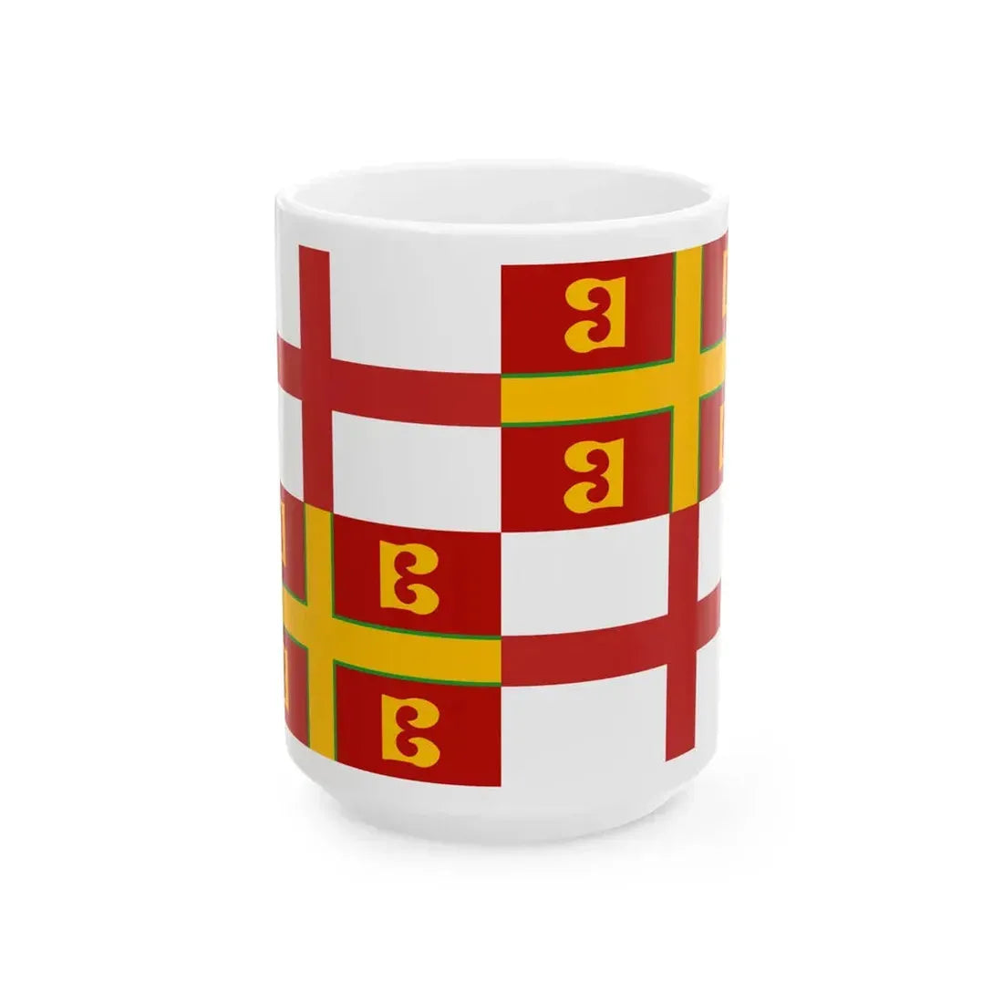 Flag of Romagna Lega Nord (Italy) White Coffee Mug 15oz - Go Mug Yourself