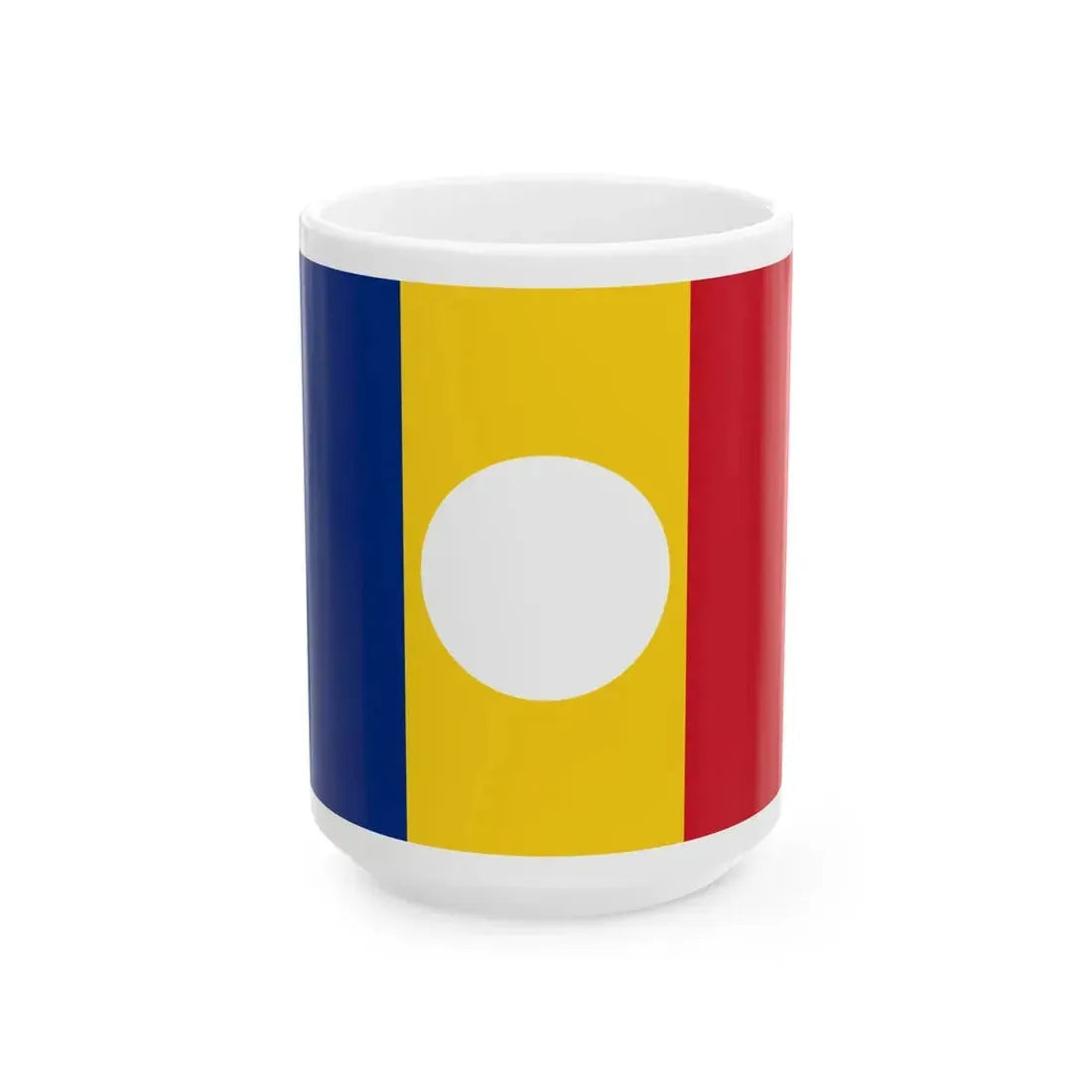 Flag of Romania 1989 revolution (Oman) White Coffee Mug 15oz - Go Mug Yourself