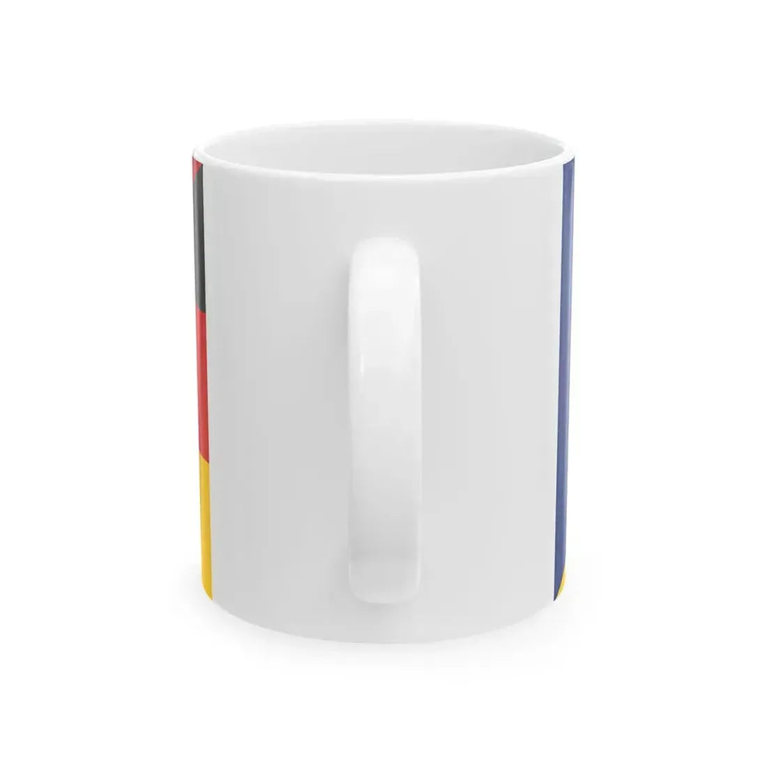 Flag of Romania and Germany (Germany) White Coffee Mug - Go Mug Yourself