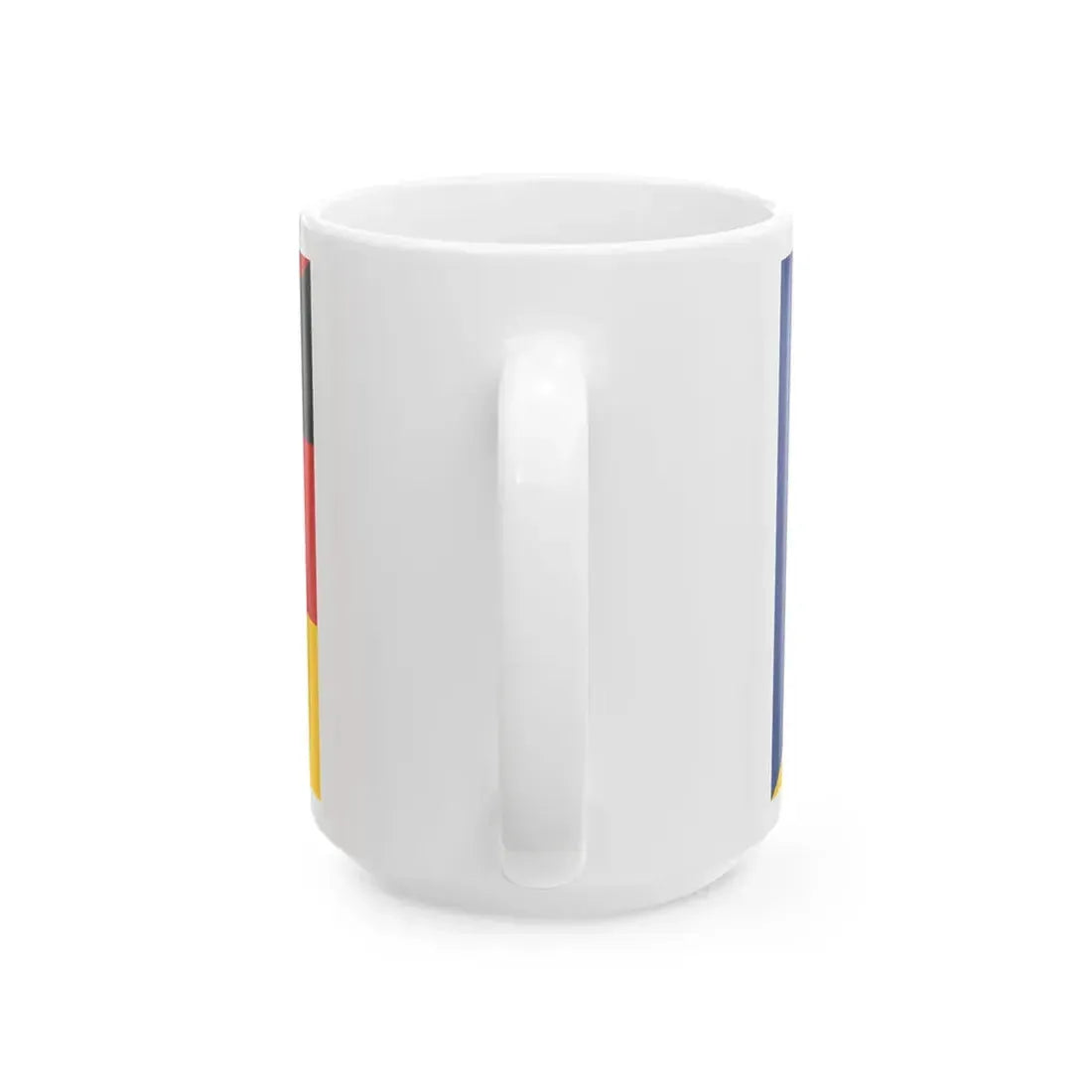 Flag of Romania and Germany (Germany) White Coffee Mug - Go Mug Yourself